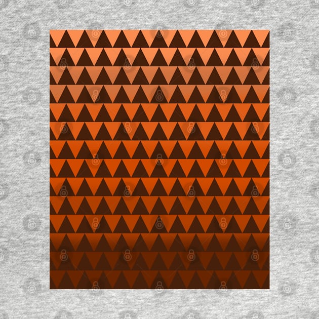 Rust Colours, Burnt Orange and Brown Zig Zag Design by OneThreeSix